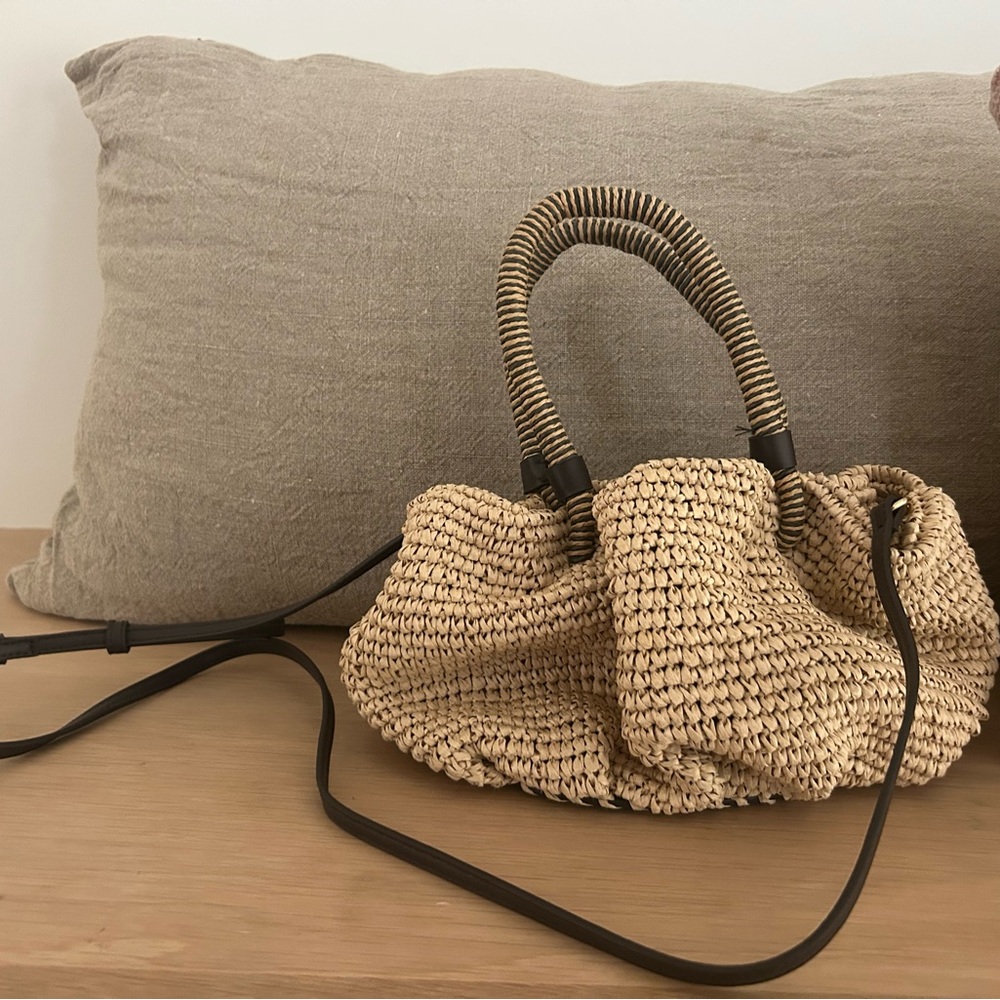 Zara Raffia purse